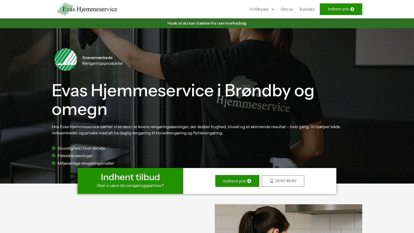 Screenshot from https://evashjemmeservice.dk