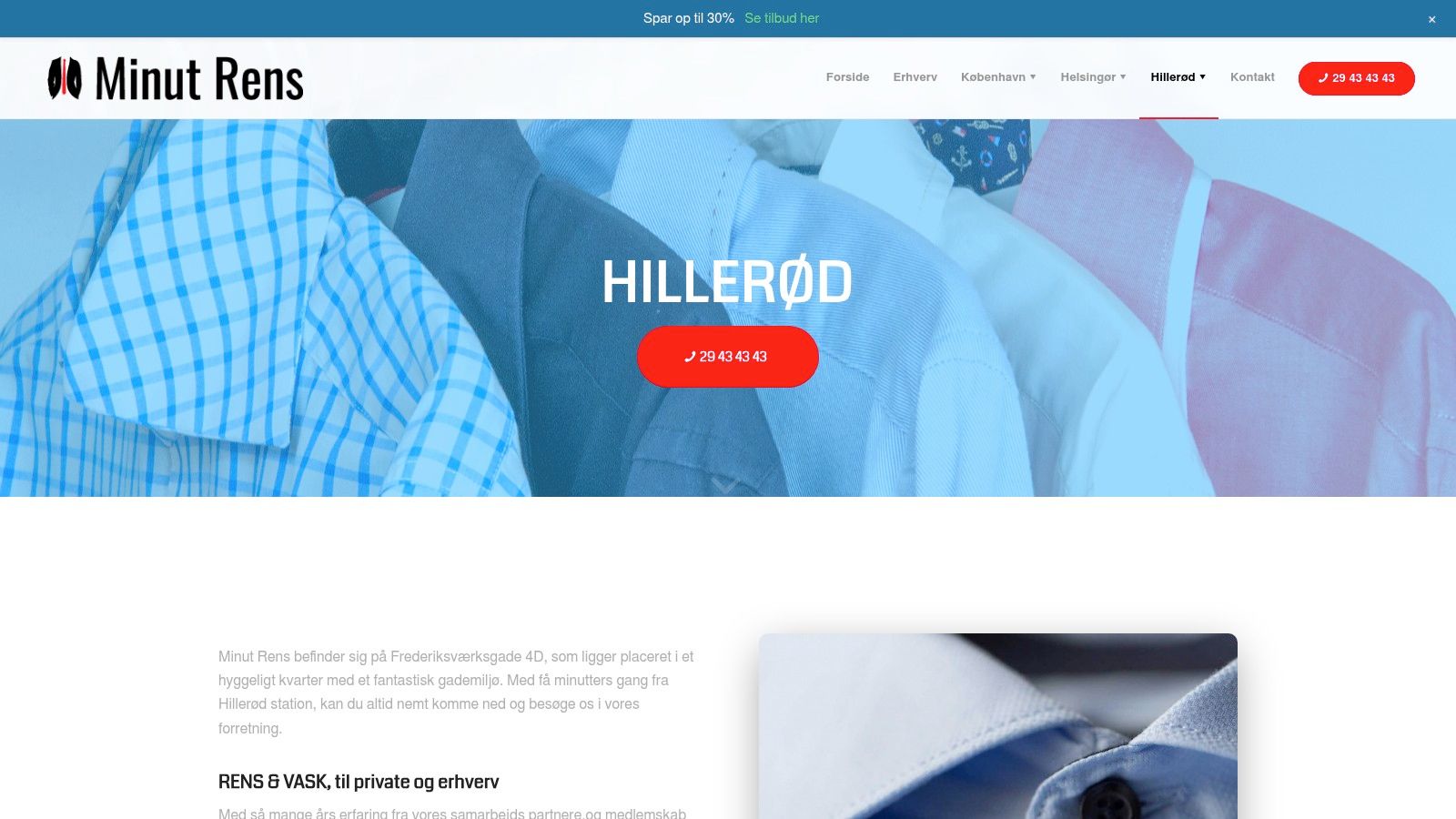 Minut Rens – Hillerød (Irmatorvet)