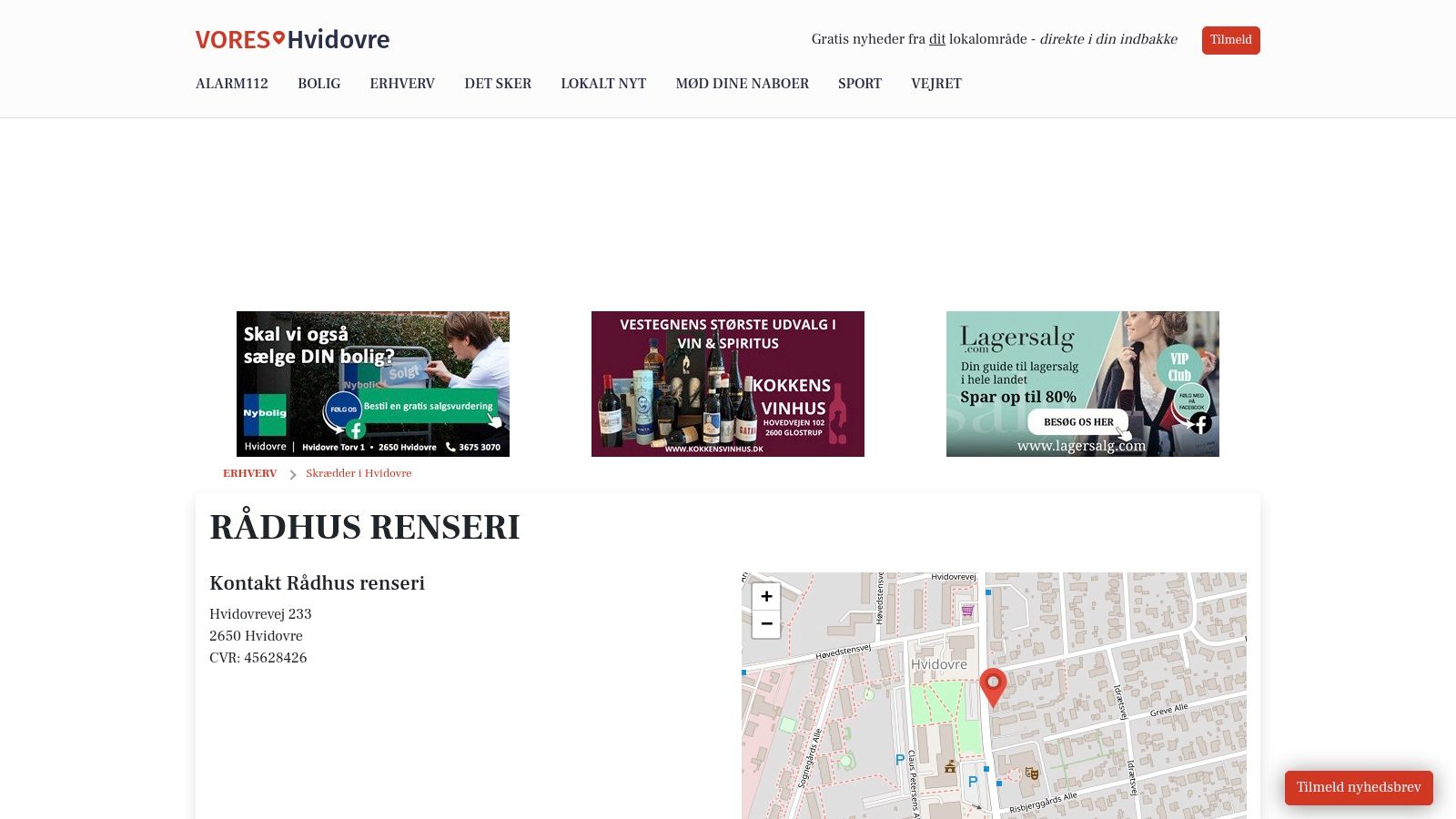 Rådhus Renseri i Hvidovre